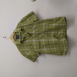 Carhartt‎ Rugged flex relaxed fit green plaid button down shirt XL